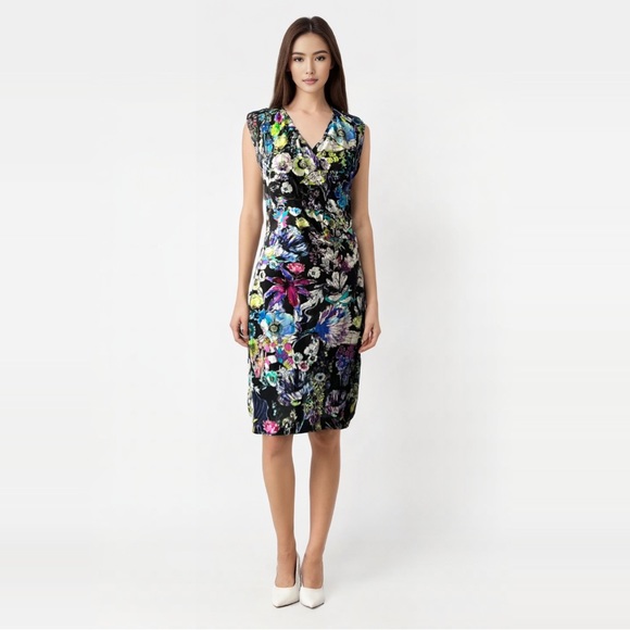 Roberto Cavalli Astro Garden Print Dress | 44 IT - Picture 1 of 10